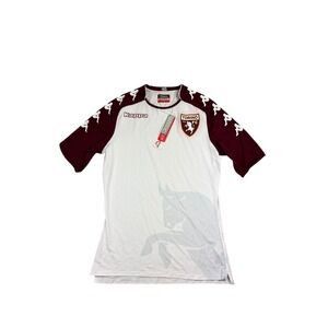 Kappa Torino FC Kombat Gara soccer Jersey Mens Large White Red NWT